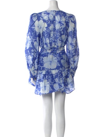 LoveShackFancy Floral Print Mini Dress