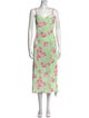 LoveShackFancy Floral Print Midi Length Dress
