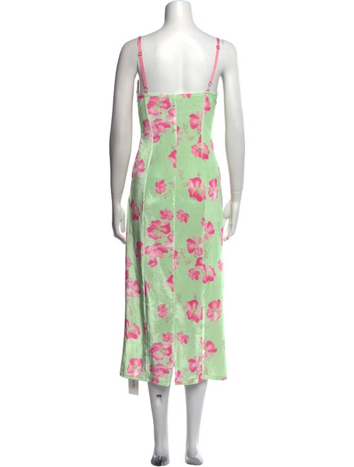 LoveShackFancy Floral Print Midi Length Dress