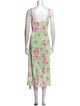 LoveShackFancy Floral Print Midi Length Dress