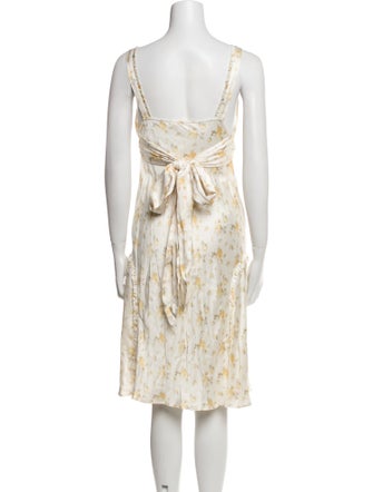 LoveShackFancy Silk Midi Length Dress