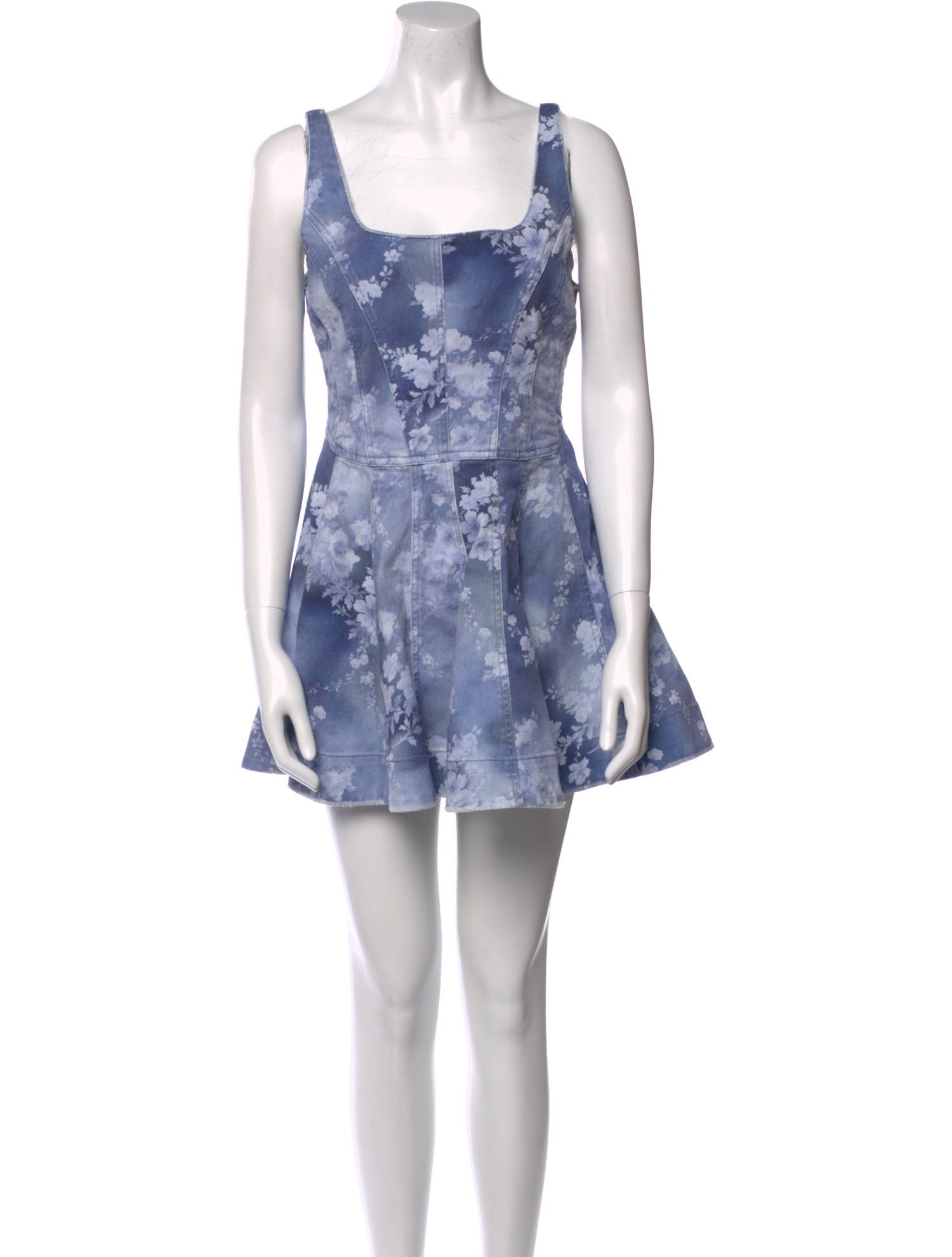 LoveShackFancy Floral Print Mini Dress