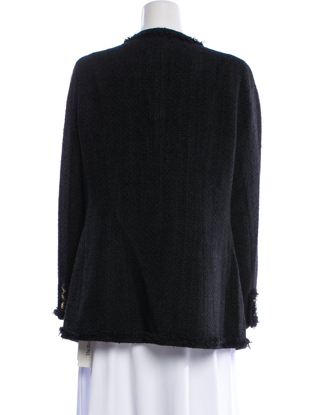 LoveShackFancy Evening Jacket Black Raw-Edge & St… - image 3