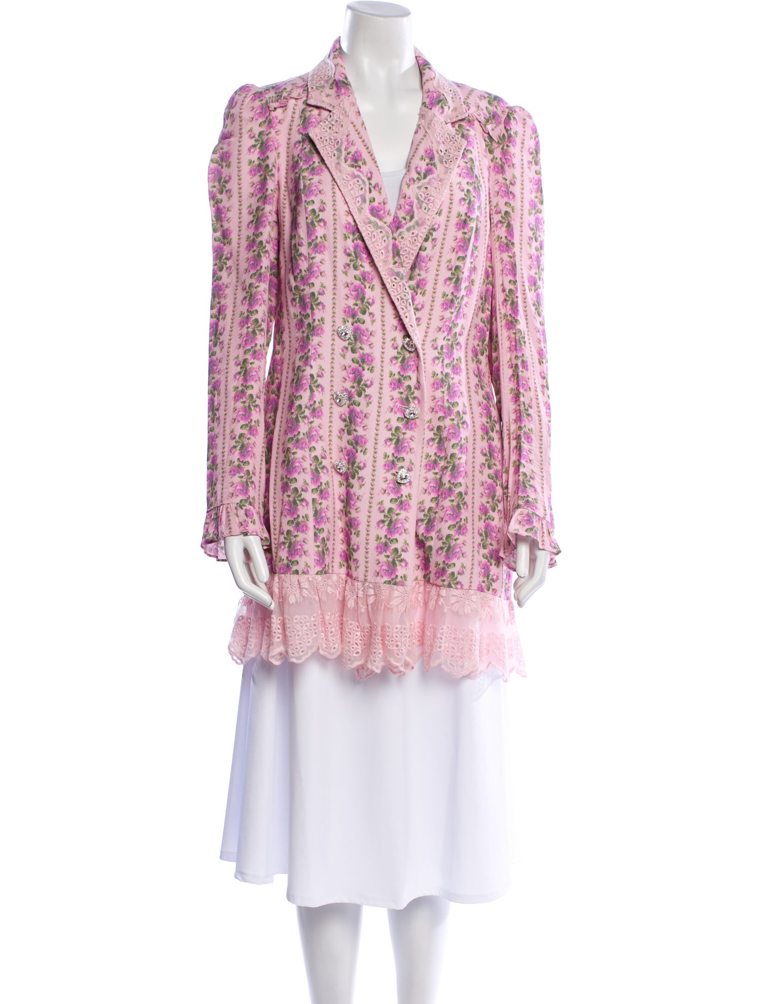 LoveShackFancy Floral Print Evening Jacket