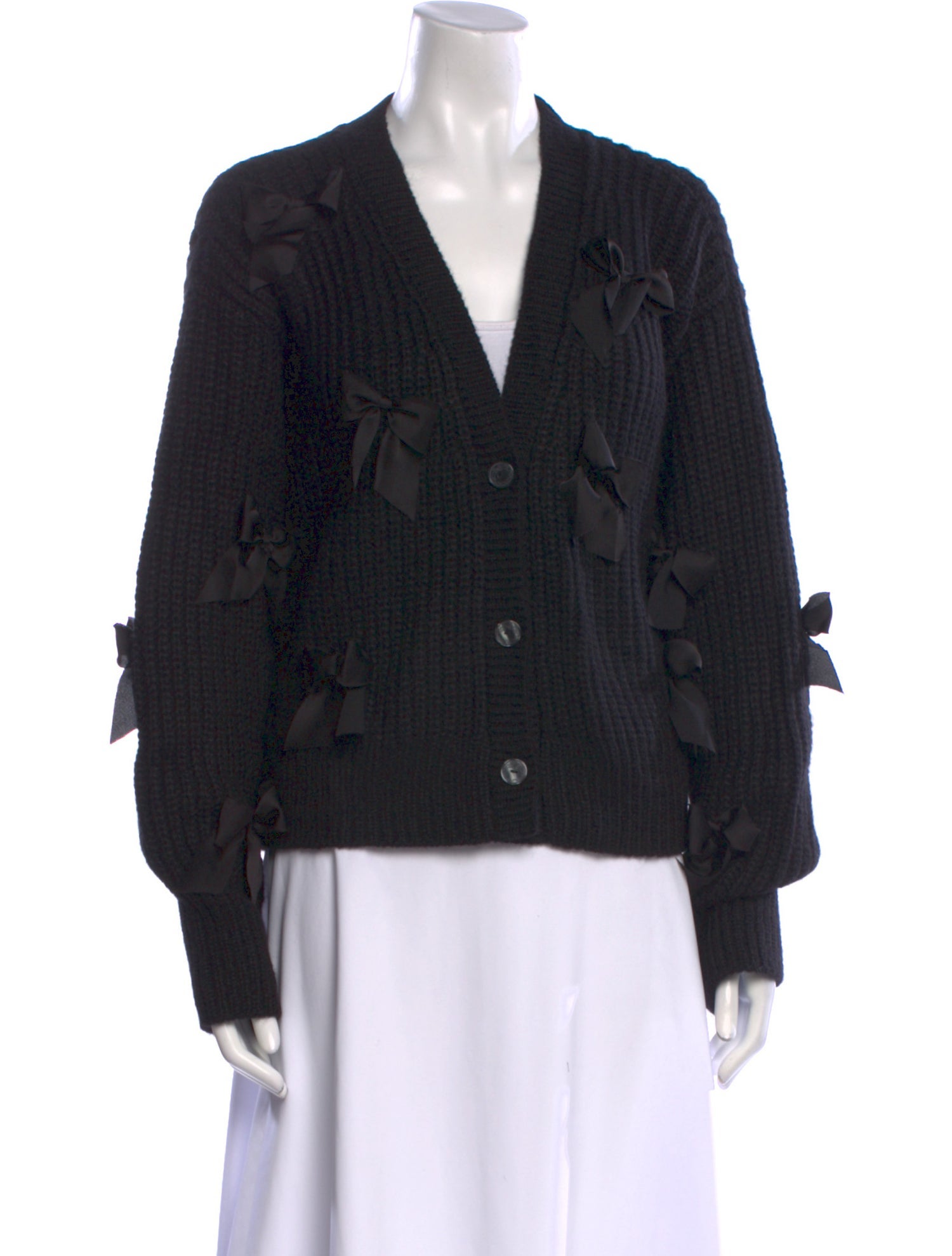 LoveShackFancy Alpaca V-Neck Sweater