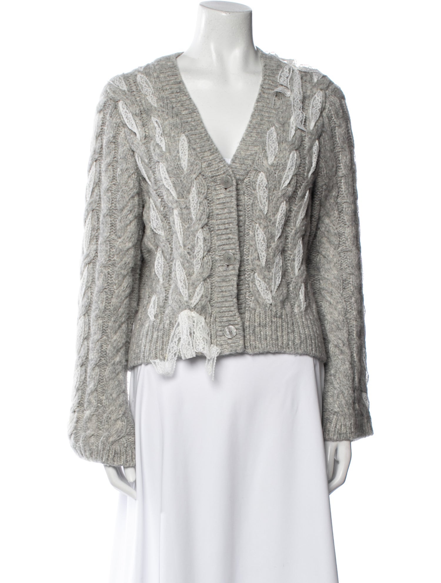 LoveShackFancy Alpaca V-Neck Sweater