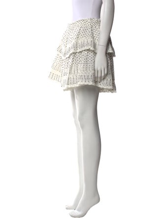 LoveShackFancy Polka Dot Print Mini Skirt