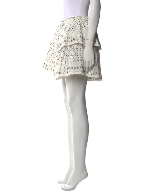 LoveShackFancy Polka Dot Print Mini Skirt