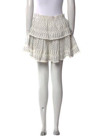 LoveShackFancy Polka Dot Print Mini Skirt