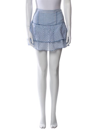 LoveShackFancy Plaid Print Mini Skirt