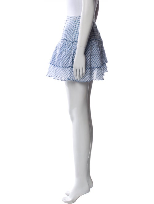 LoveShackFancy Plaid Print Mini Skirt