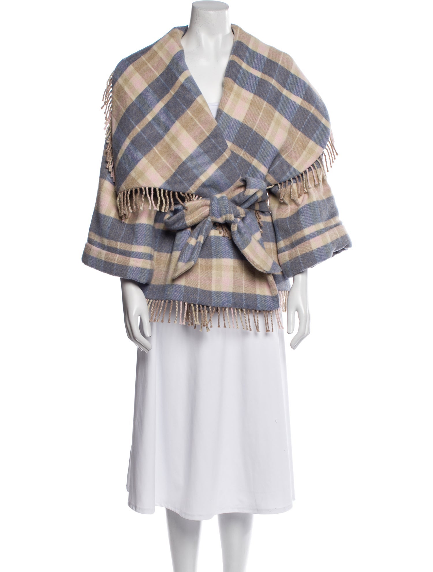 LoveShackFancy Plaid Print Jacket