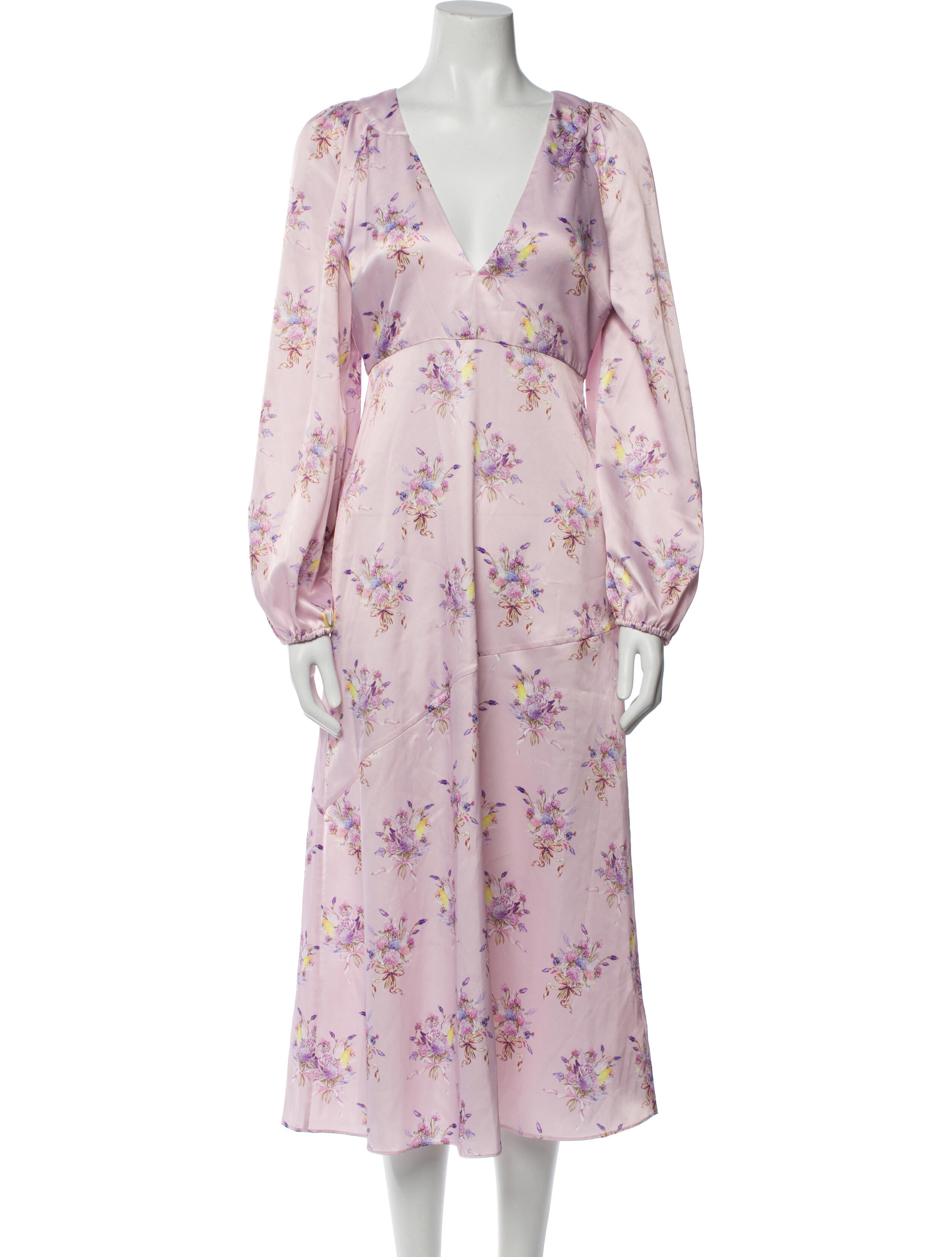 LoveShackFancy Floral Print Long Dress