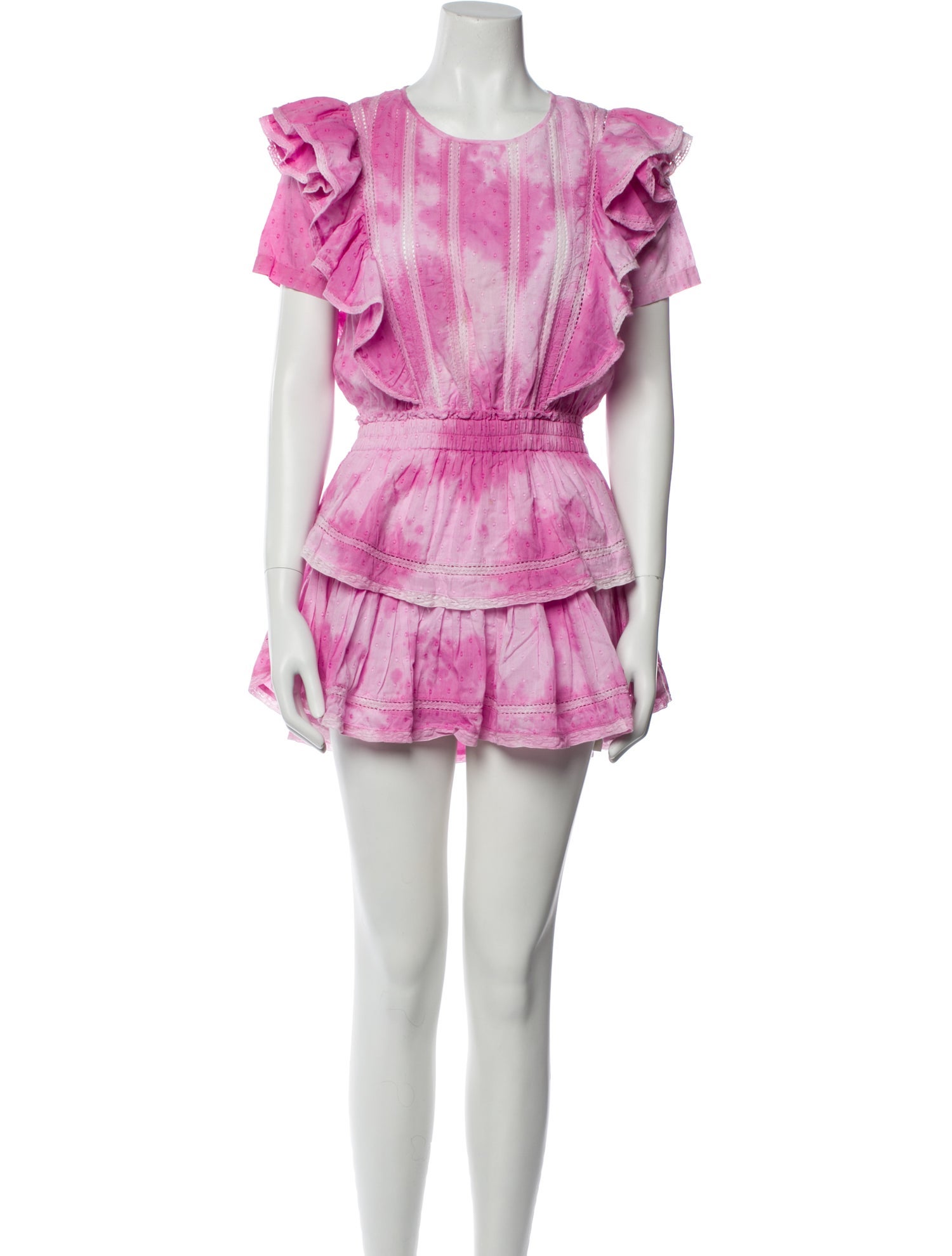 LoveShackFancy Tie-Dye Print Mini Dress