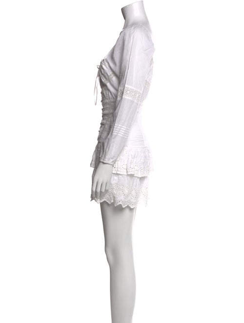 LoveShackFancy Square Neckline Mini Dress