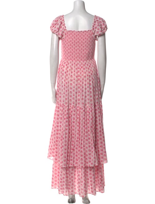 LoveShackFancy Floral Print Long Dress