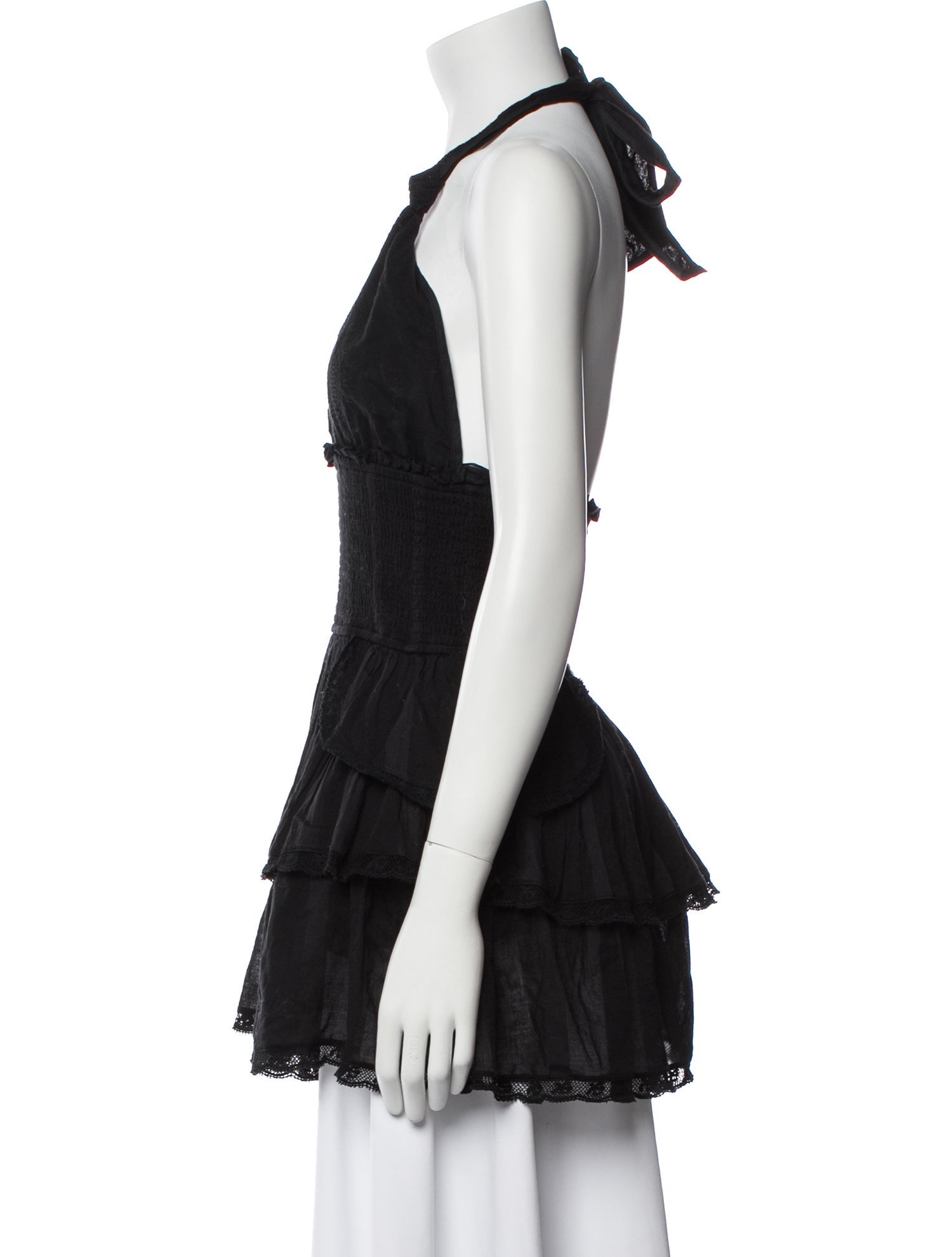 LoveShackFancy Halterneck Mini Dress