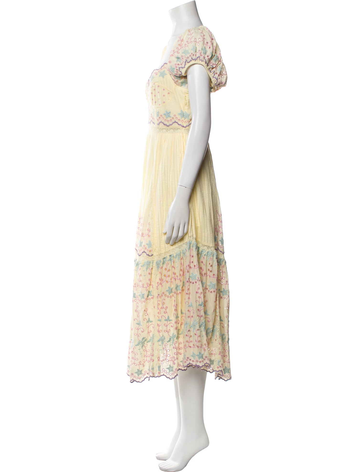 LoveShackFancy Floral Print Long Dress