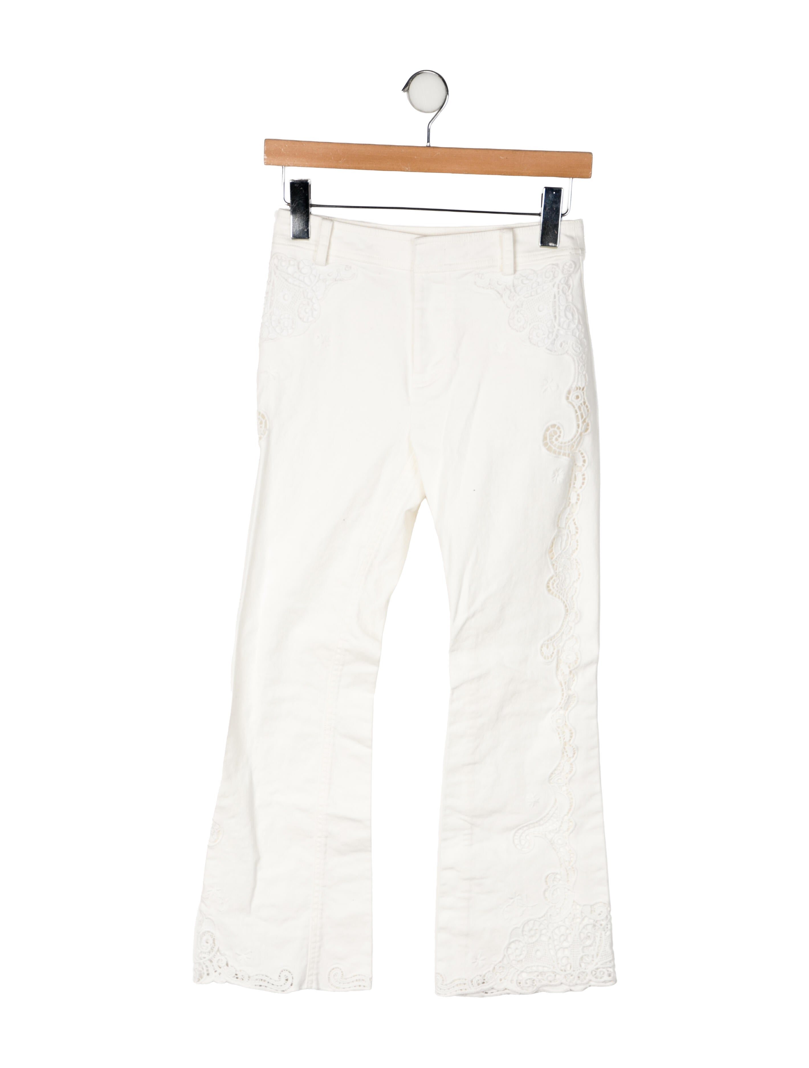 LoveShackFancy Mid-Rise Straight Leg Jeans