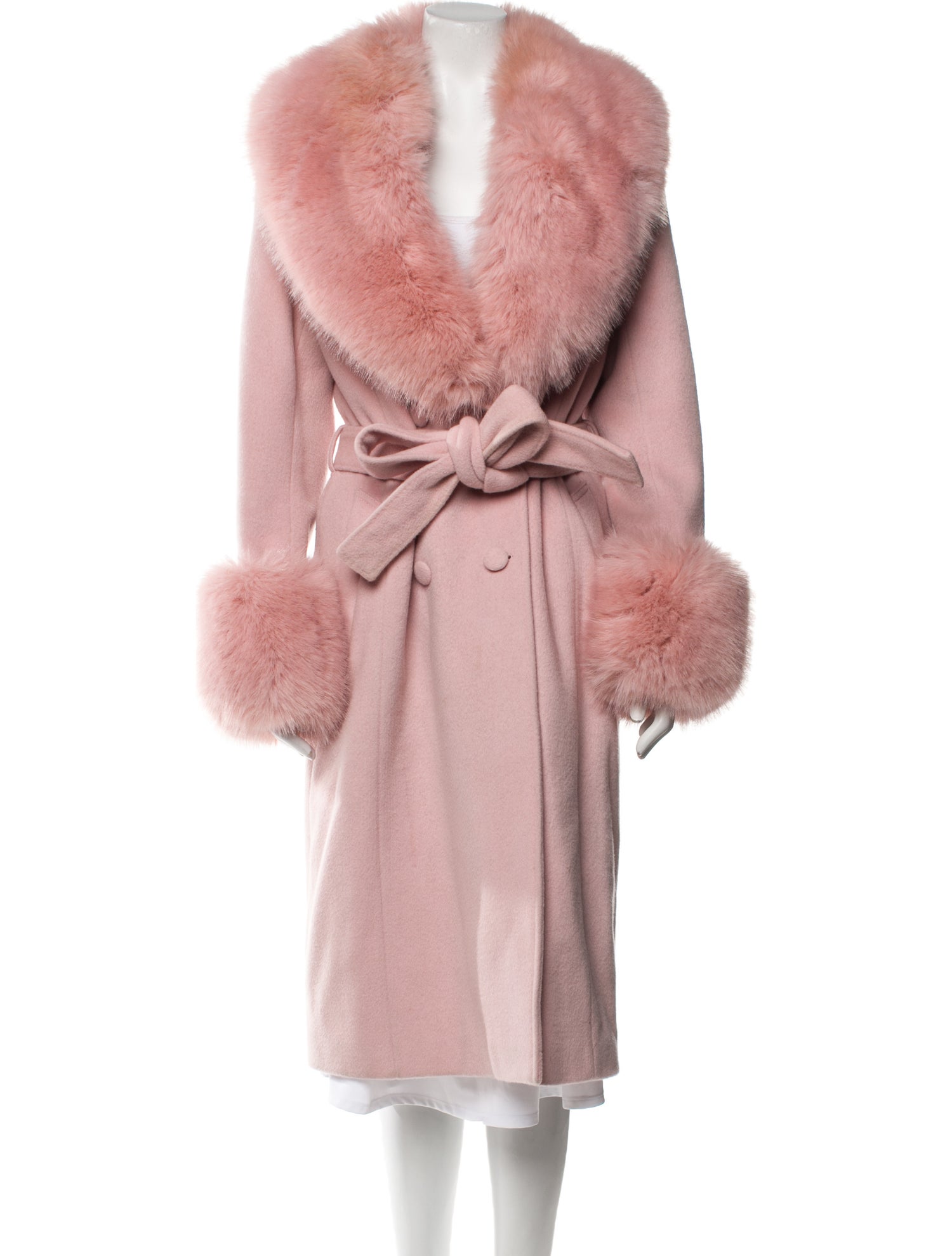 LoveShackFancy Wool Faux Fur Coat