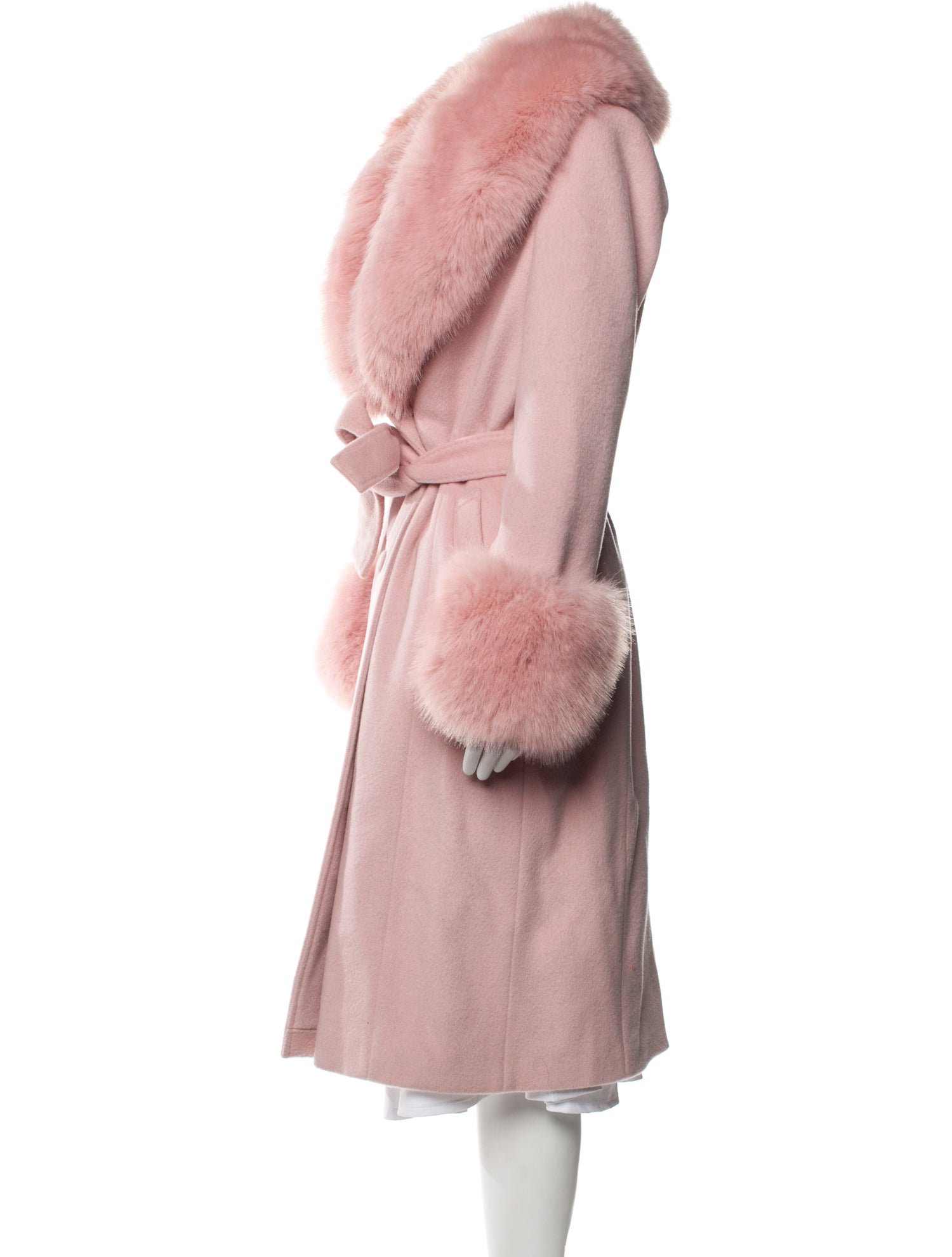 LoveShackFancy Wool Faux Fur Coat