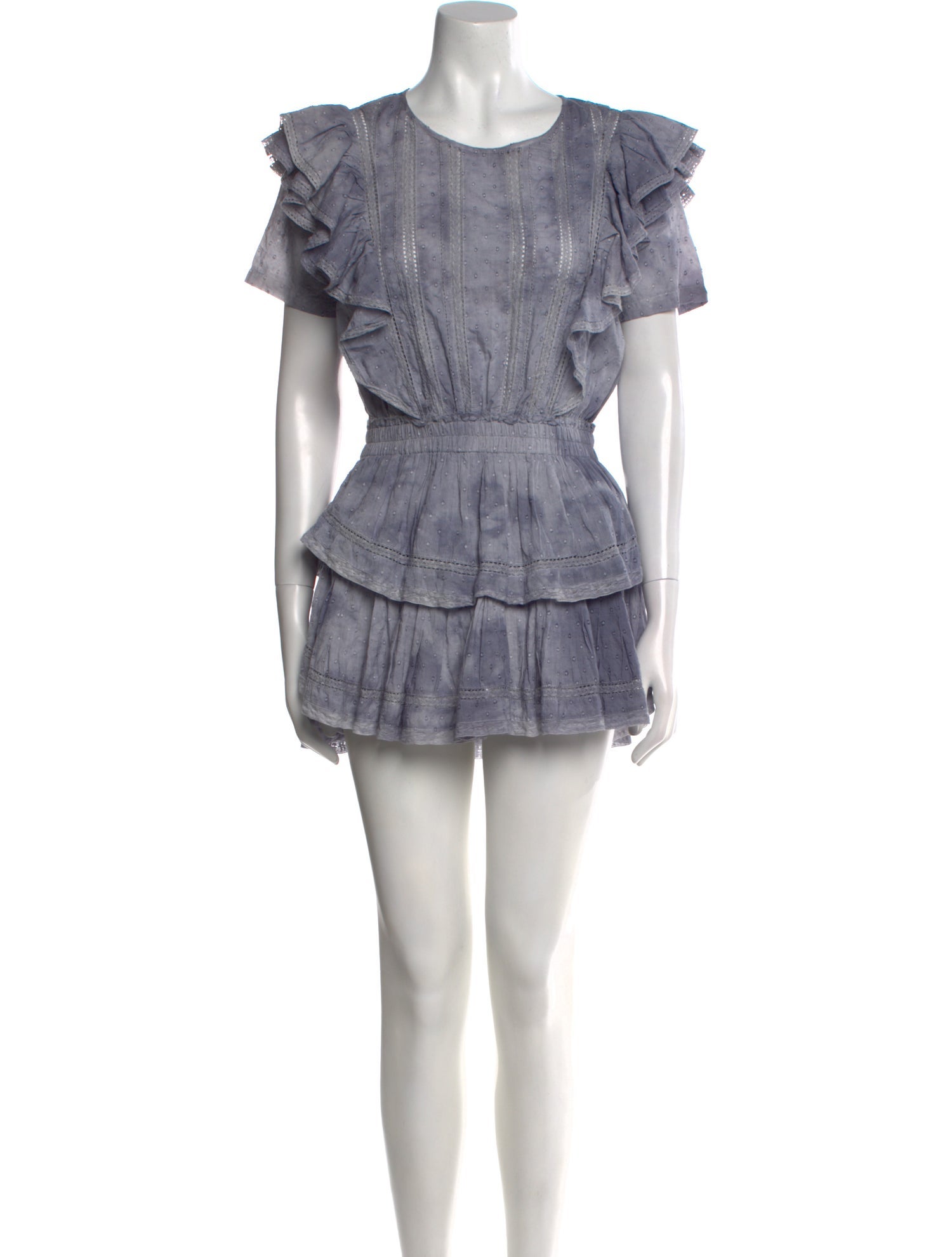 LoveShackFancy Scoop Neck Mini Dress