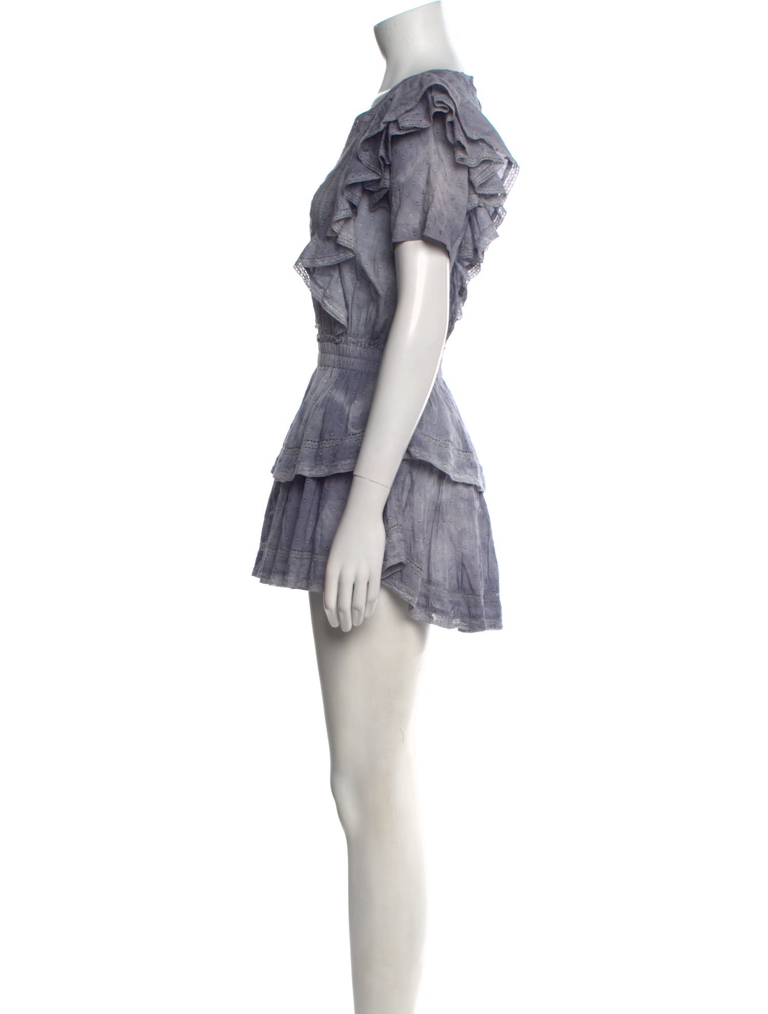 LoveShackFancy Scoop Neck Mini Dress