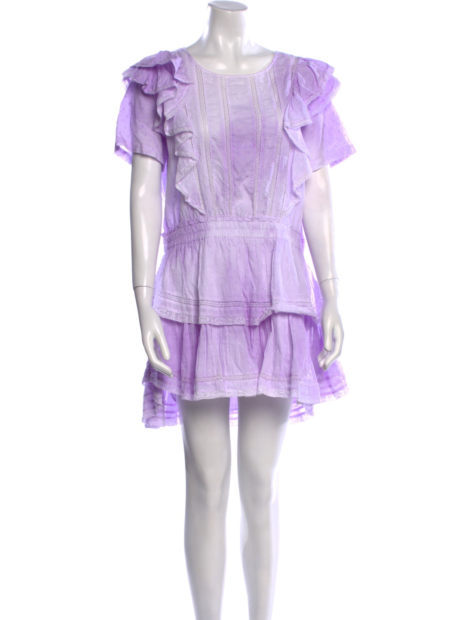 LoveShackFancy Scoop Neck Mini Dress