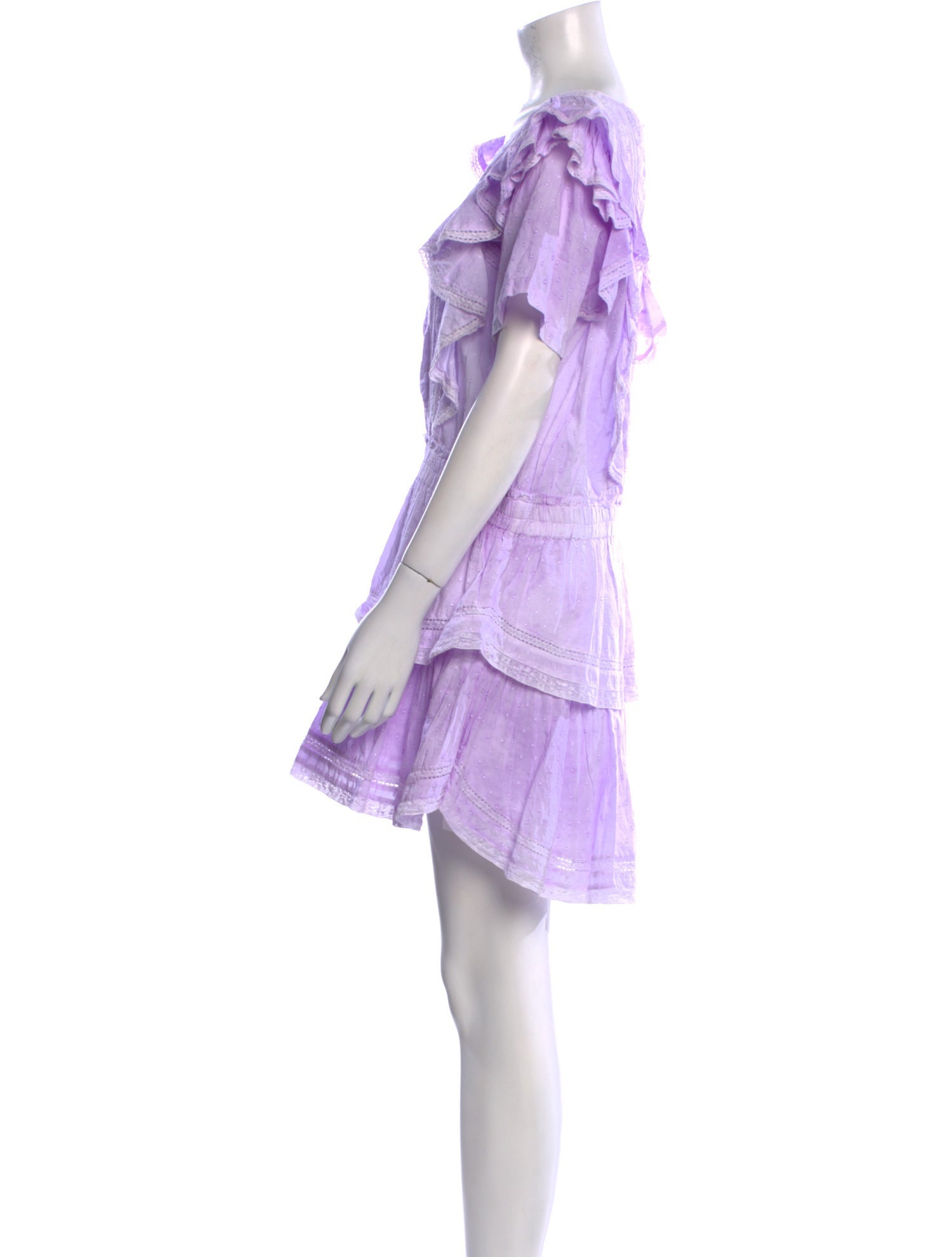 LoveShackFancy Scoop Neck Mini Dress