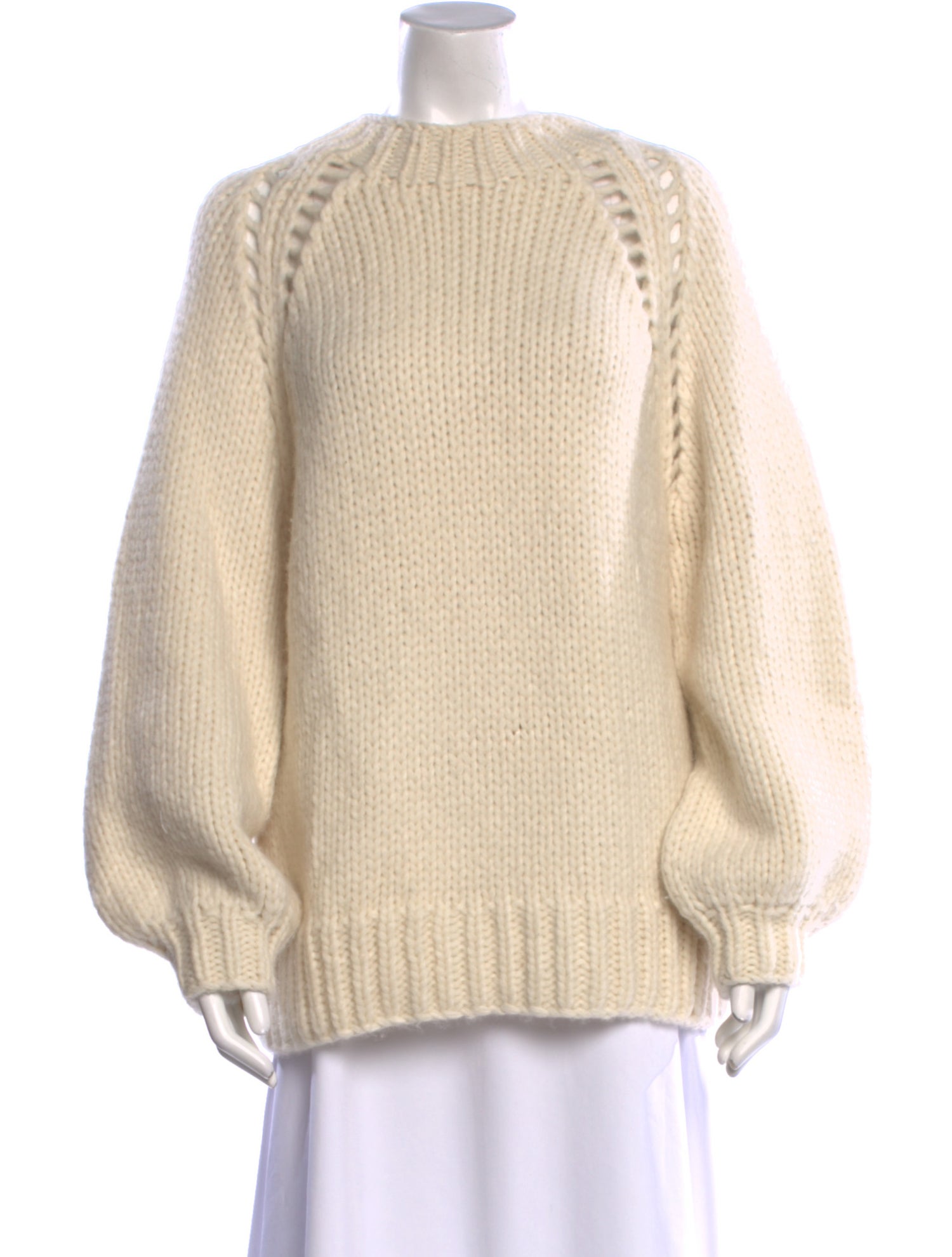 LoveShackFancy Baby Alpaca Crew Neck Sweater