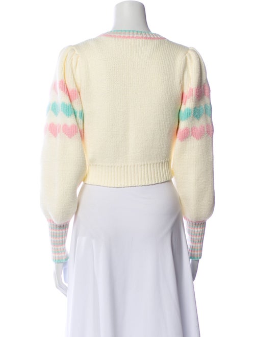 LoveShackFancy Striped V-Neck Sweater