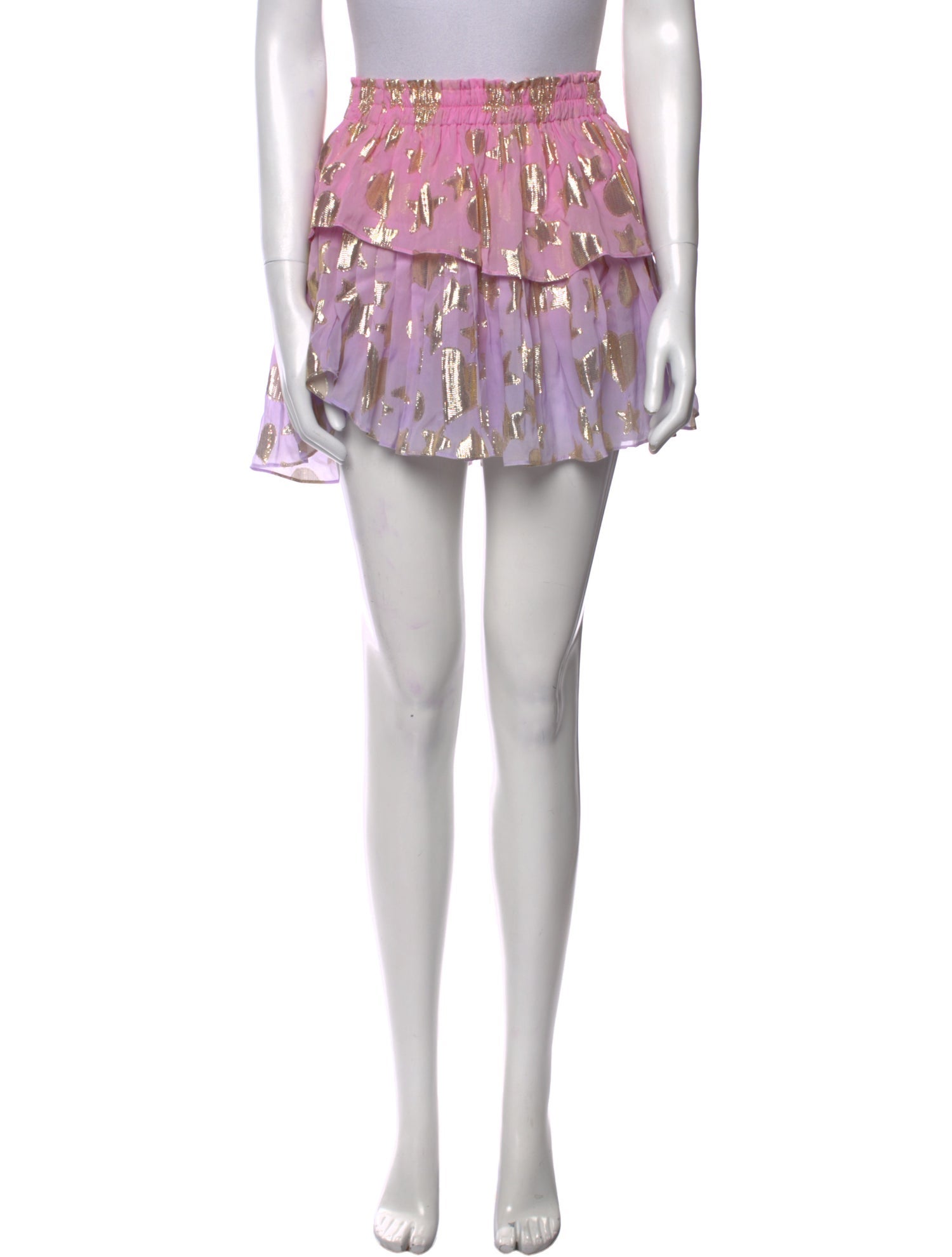 LoveShackFancy Printed Mini Skirt