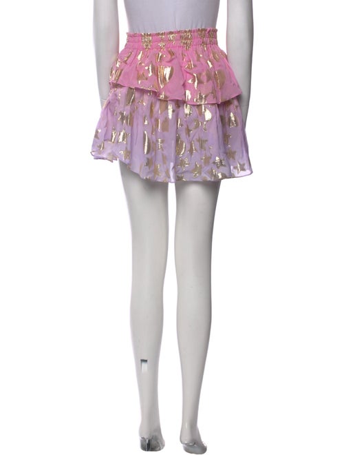 LoveShackFancy Printed Mini Skirt