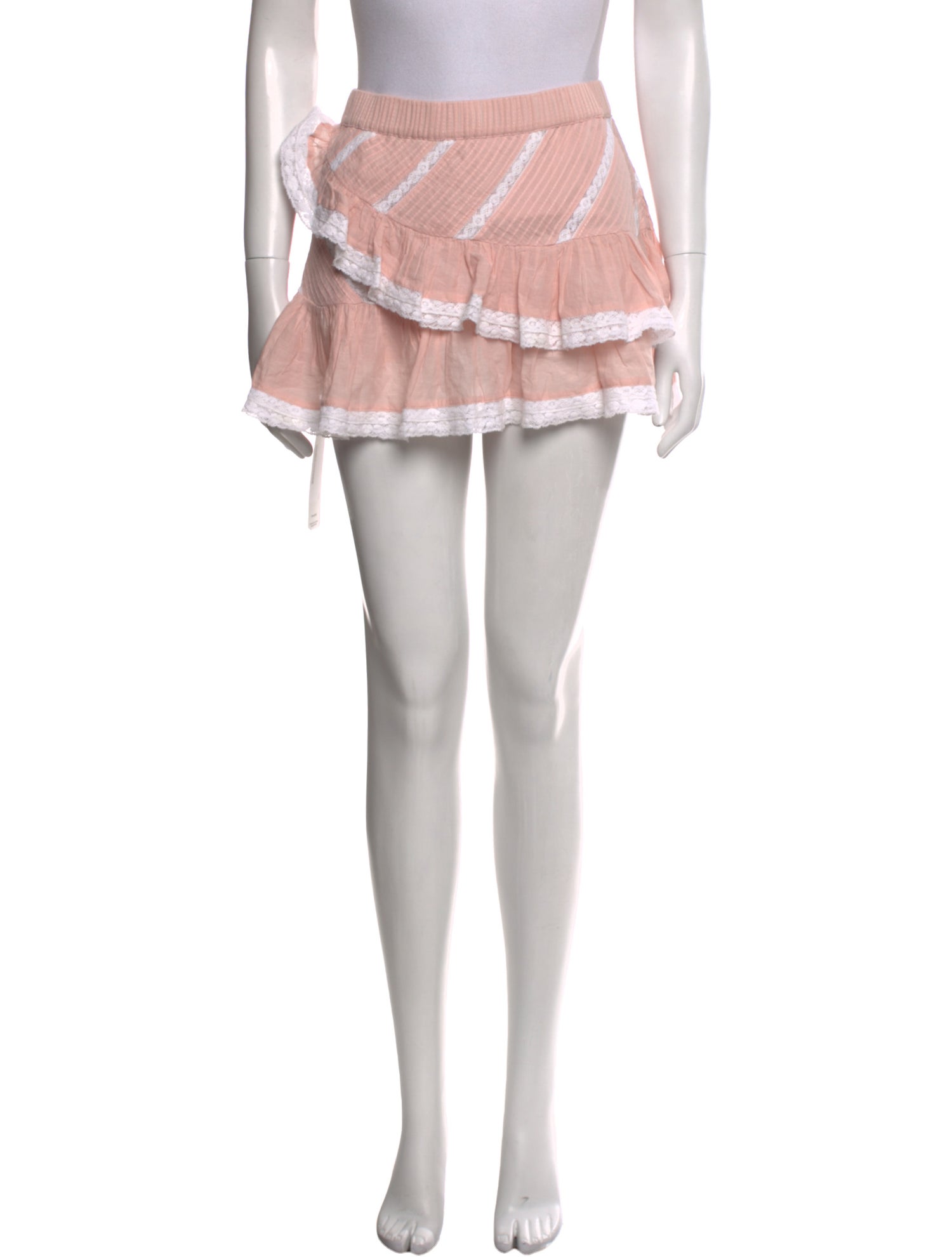 LoveShackFancy Striped Mini Skirt