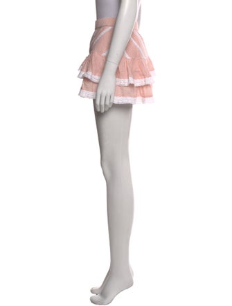 LoveShackFancy Striped Mini Skirt