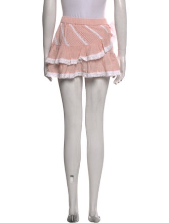 LoveShackFancy Striped Mini Skirt