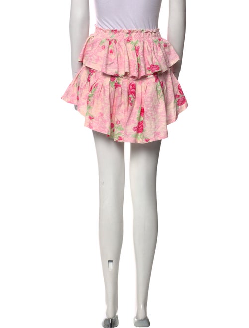 LoveShackFancy Floral Print Mini Skirt