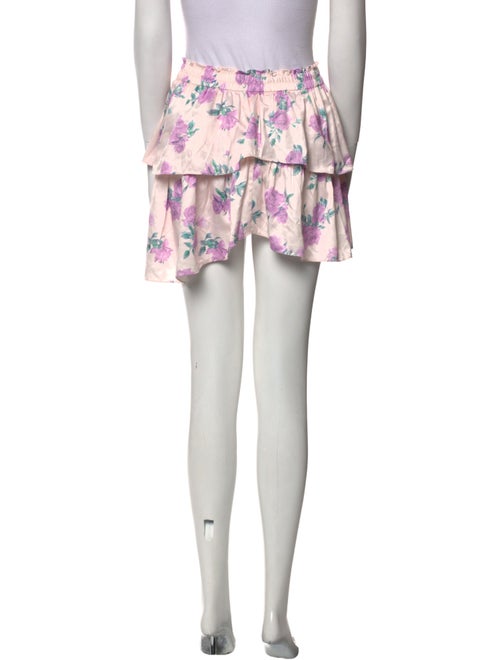 LoveShackFancy Floral Print Mini Skirt