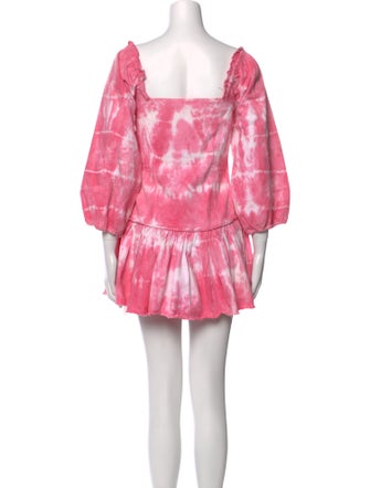 LoveShackFancy Tie-Dye Print Mini Dress