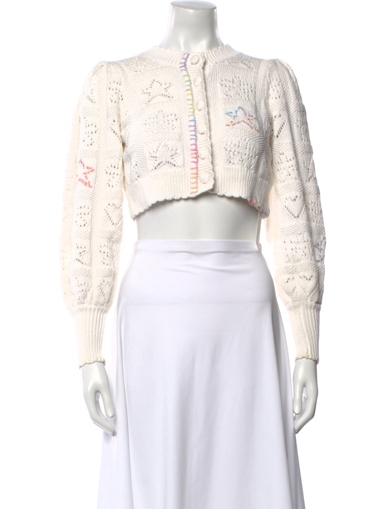 LoveShackFancy Printed Crew Neck Sweater