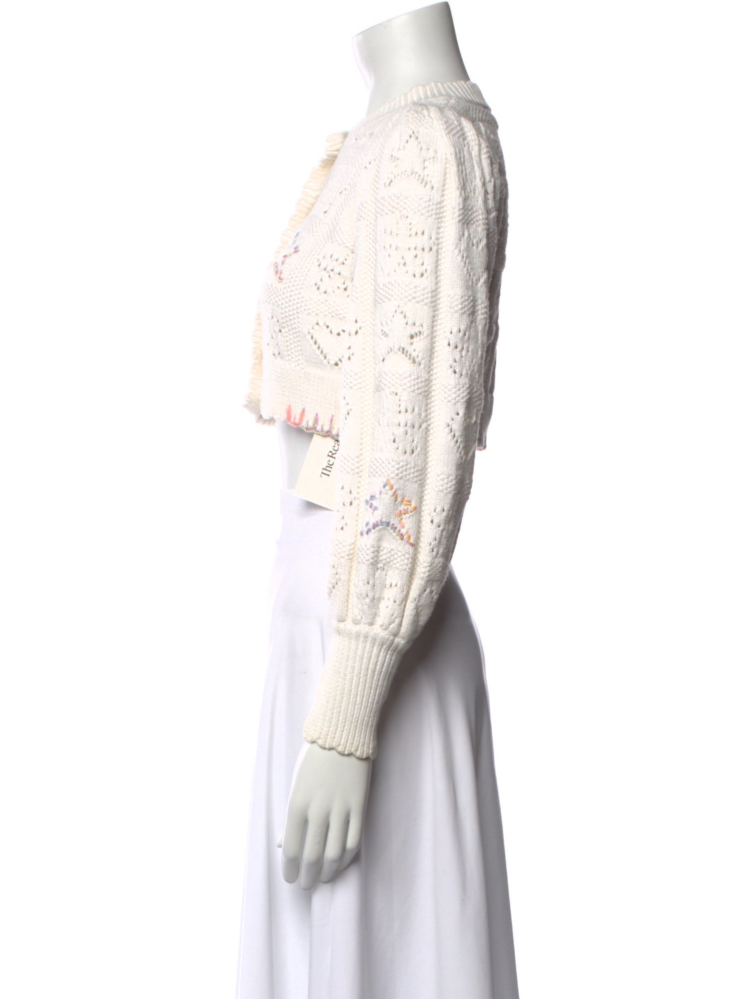 LoveShackFancy Printed Crew Neck Sweater