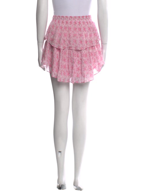 LoveShackFancy Floral Print Mini Skirt
