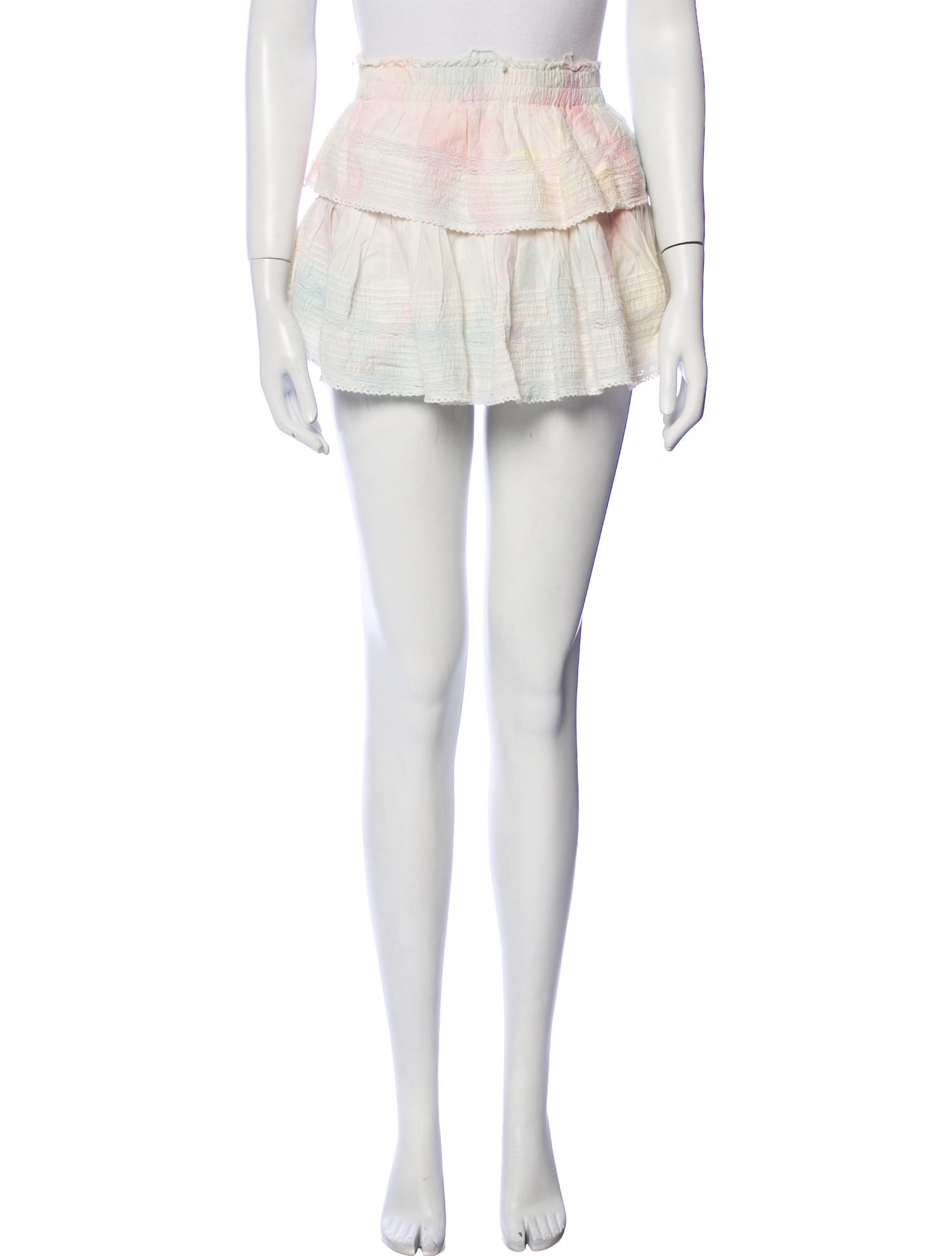 LoveShackFancy Tie-Dye Print Mini Skirt