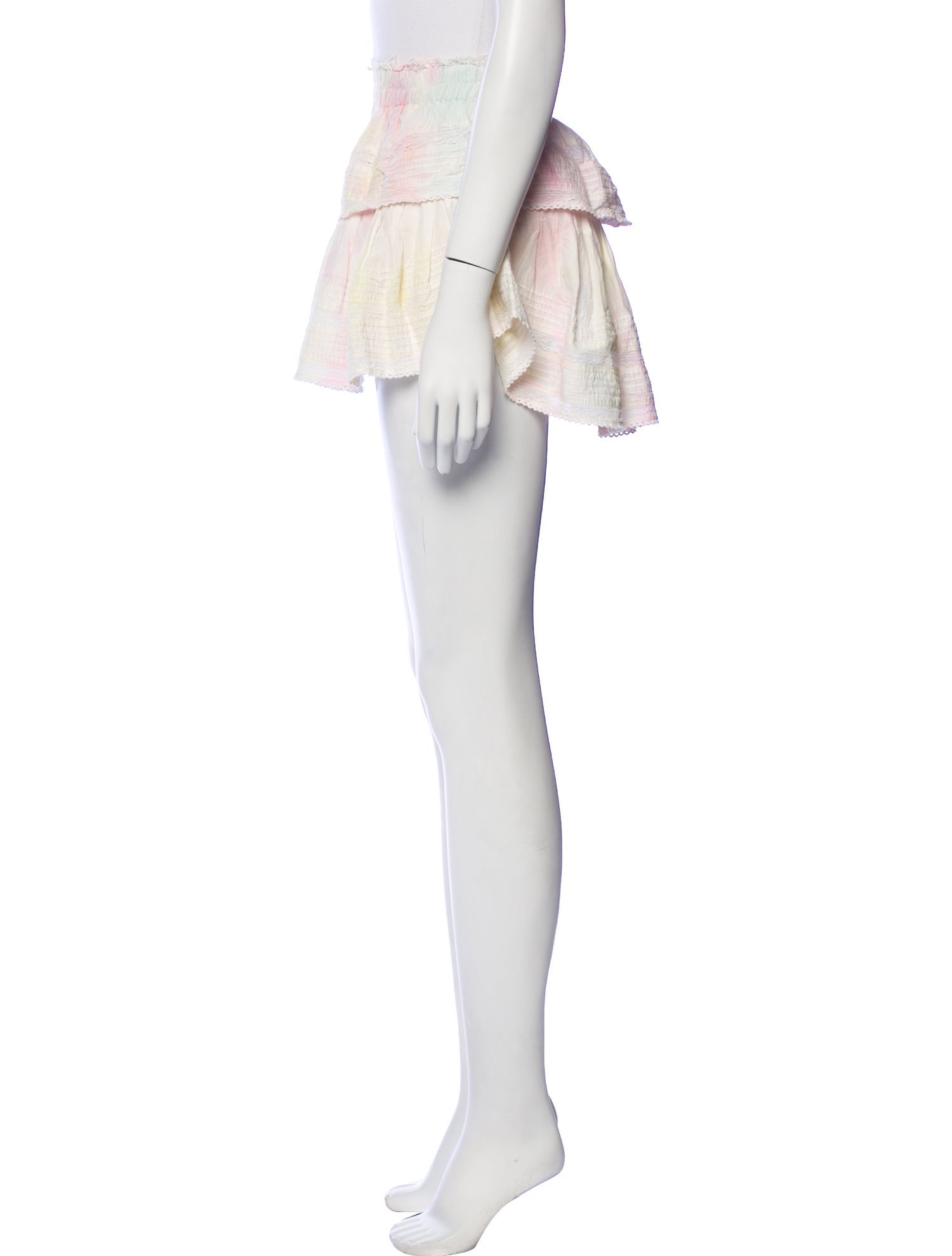 LoveShackFancy Tie-Dye Print Mini Skirt