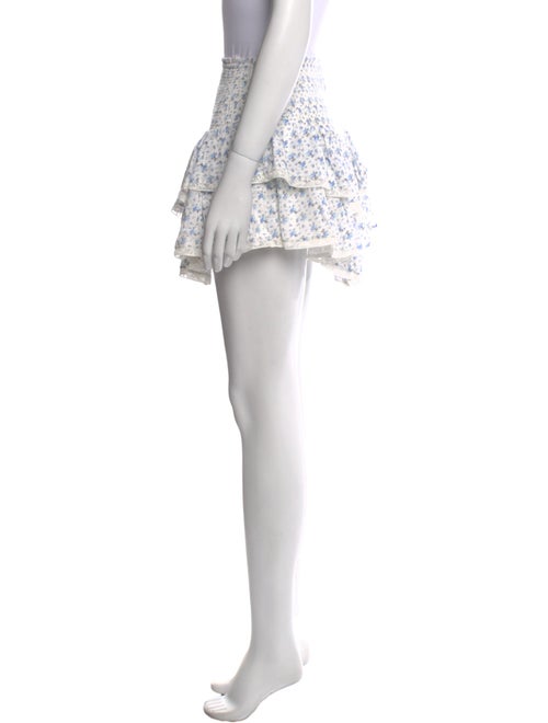 LoveShackFancy Floral Print Mini Skirt