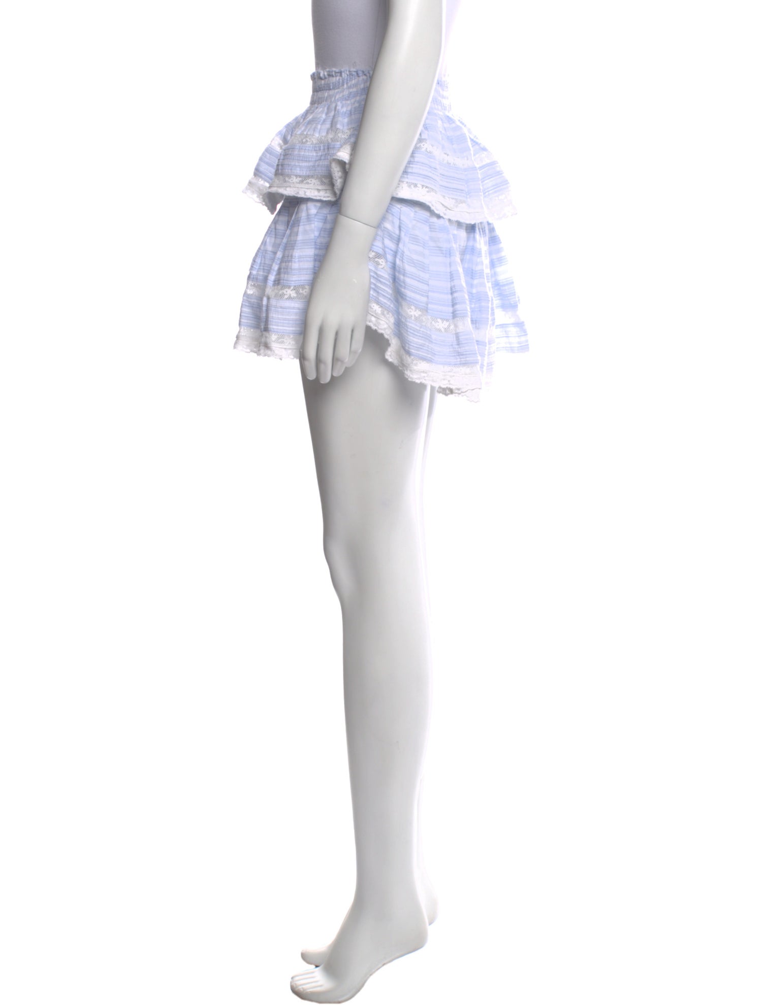 LoveShackFancy Striped Mini Skirt