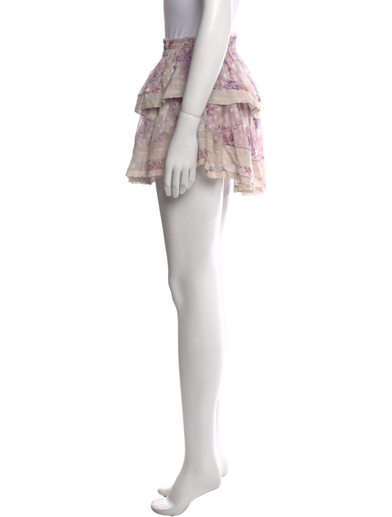 LoveShackFancy Silk Mini Skirt