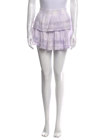 LoveShackFancy Tie-Dye Print Mini Skirt