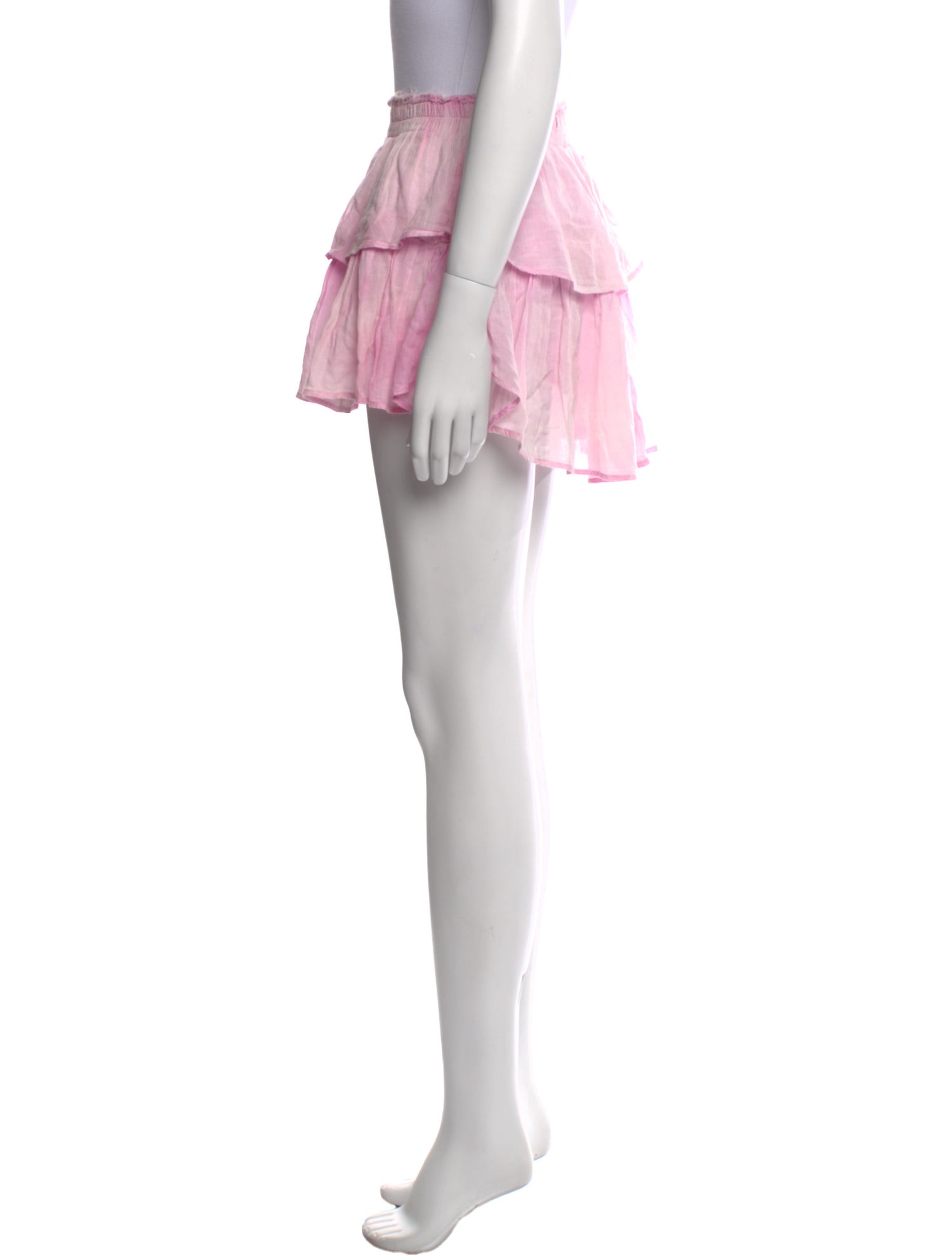 LoveShackFancy Ruffle Embellishment Mini Skirt