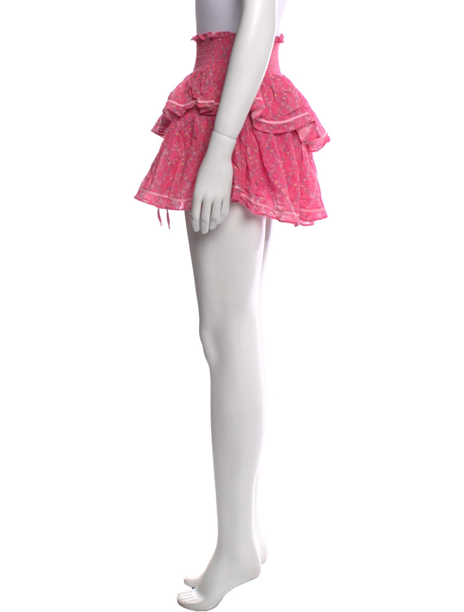 LoveShackFancy Printed Mini Skirt